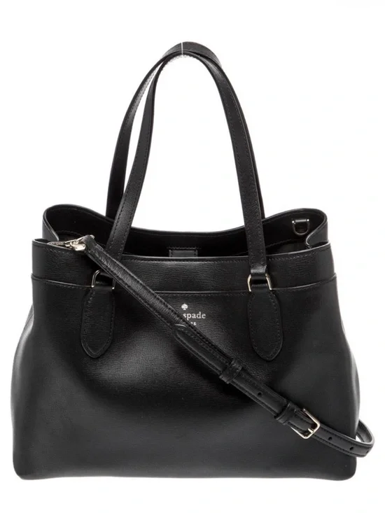 kate spade Black Leather Shoulder bag with Adjustable Strap