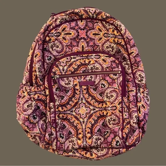 VERA BRADLEY Garden Floral Purple Backpack