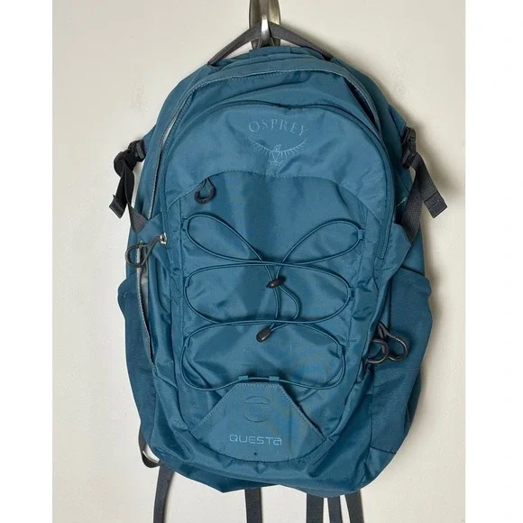 Osprey Backpack Questa 24/Seven Series Teal Blue Hiking Commute Travel Laptop