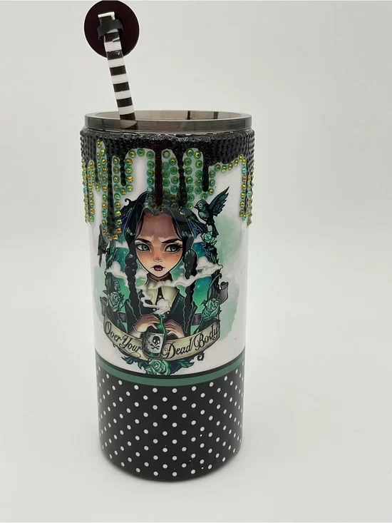 Custom Tumbler Embellished Wednesday Style
