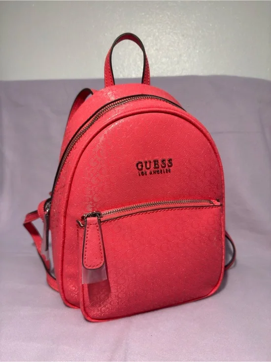 GUESS Red Mini Logo Backpack