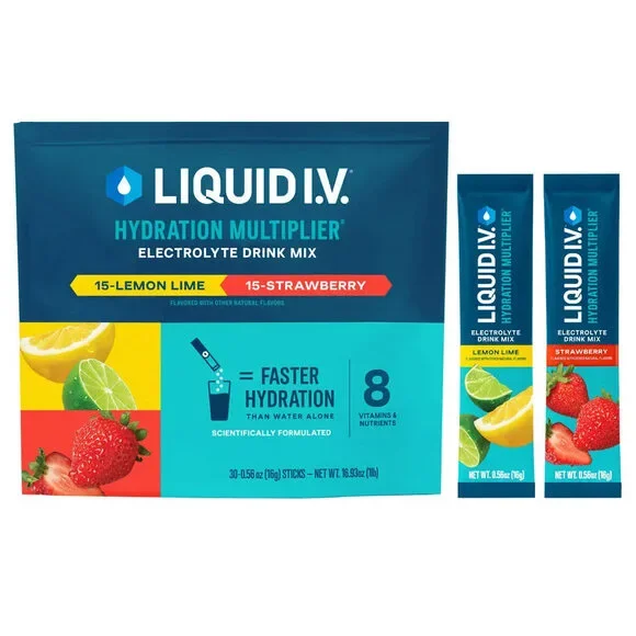 Liquid I.V. Hydration Multiplier Strawberry / Lemon Lime 30 Stick Packs