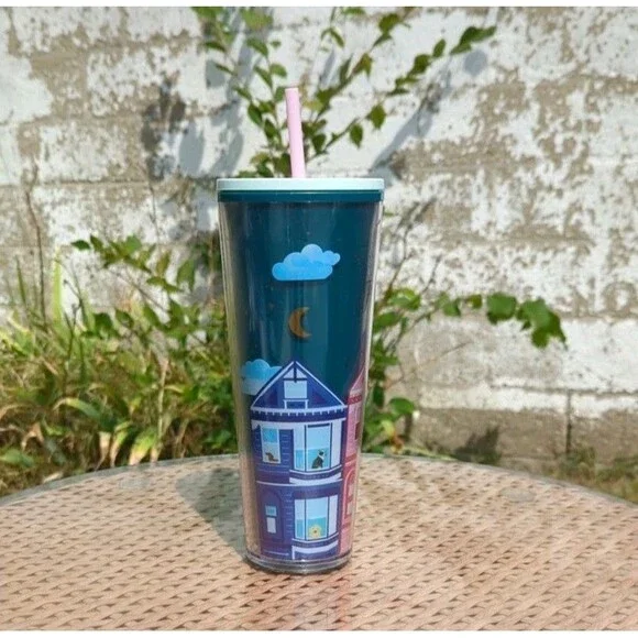Starbucks‎ San Francisco Blue Venti 24 Oz Travel Collectors Tumbler Coffee Cup