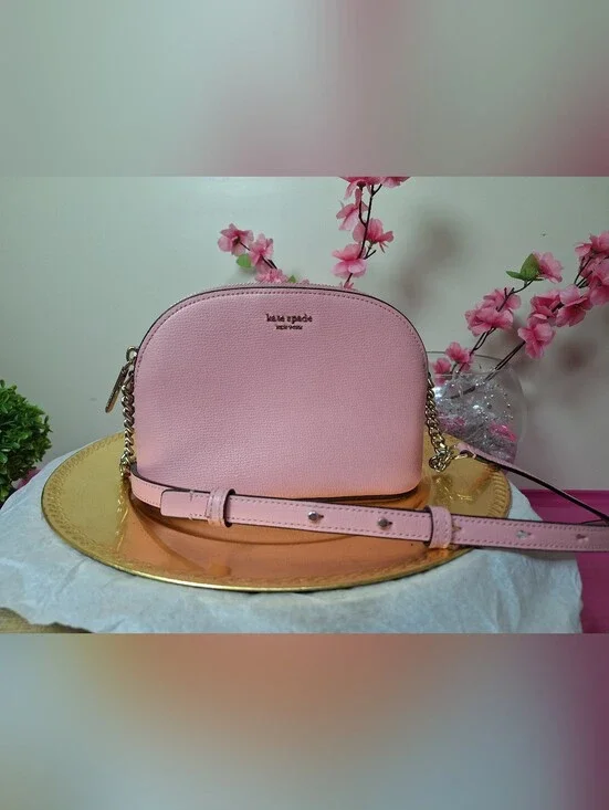 Kate Spade New York Pink Pebbled Leather Crossbody