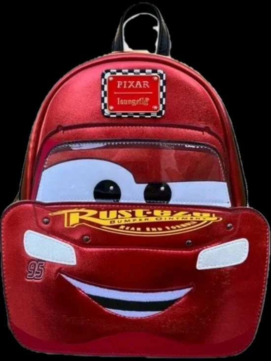 Loungefly Red Metallic Lightning McQueen Mini Backpack