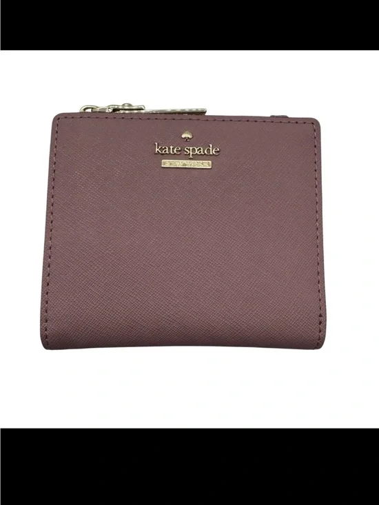 Kate Spade New York Classic Wallet ID Case Light Pink  W/ Black Stripe 4”x3”