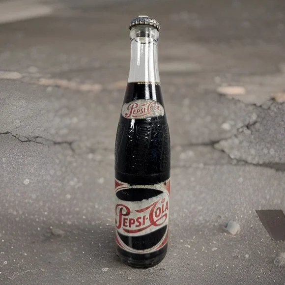 1950's VINTAGE PEPSI BOTTLE----SPARKLING----12‎ OUNCE----- FULL---Panama City FL