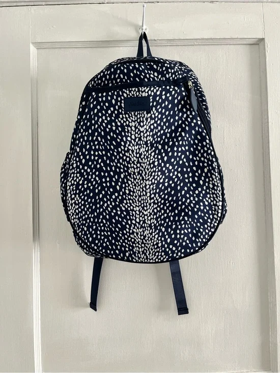 Ame & Lulu Navy Polka Dot Tennis Backpack