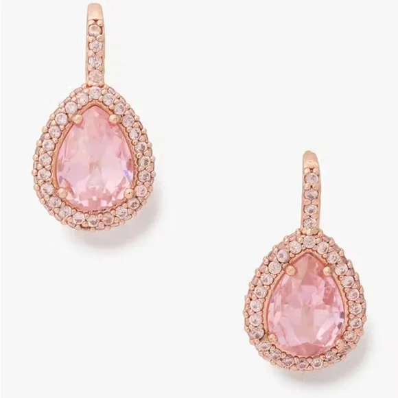 Kate Spade Brilliant‎ Statements Pavé Halo Drop Earrings NEW
