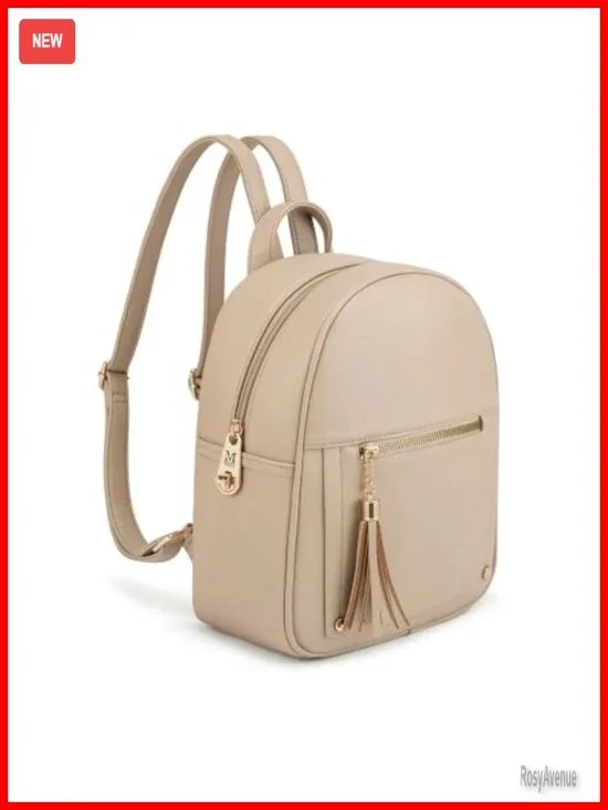 Mini Anti Theft Backpack Purse with Secure Lock and Tassel