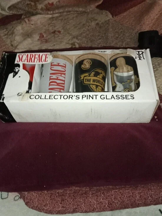 Scarface Collector's Pint Glass Set - White, Black, Gold