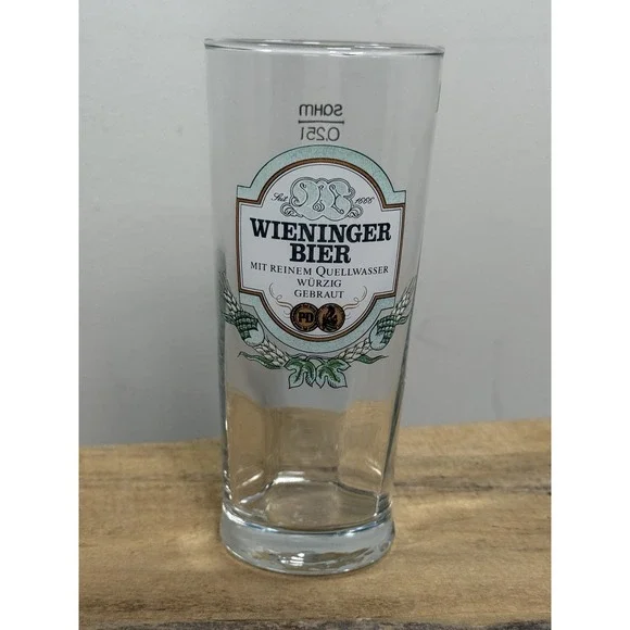 German Beer‎ Glass Wieninger Privatbrauerei Micro Brewery 0.5L Vintage