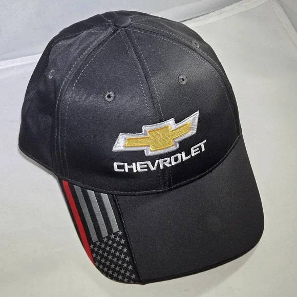 Chevrolet Fire Service Flag Hat GM Car Truck‎ Motors Logo Mens Strapback Cap