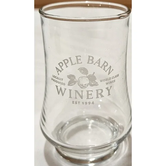 Apple Barn Winery Glass Tumbler Clear Souvenir‎ Drinking Glass Est 1994