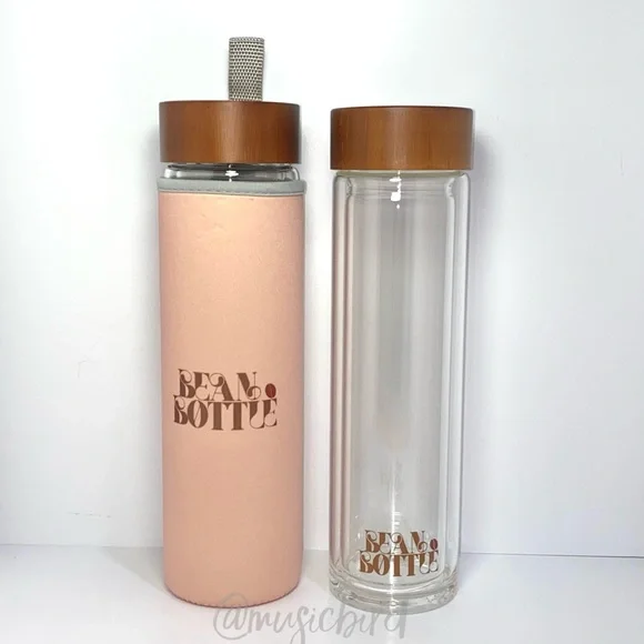Blush Pink Bean Bottle  Double Wall Insulated Reusable Bottle