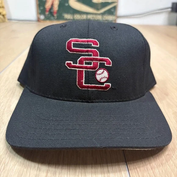 Vintage South Carolina Gamecocks Pro Line Baseball Hat Fitted 7 1/2 Black USA