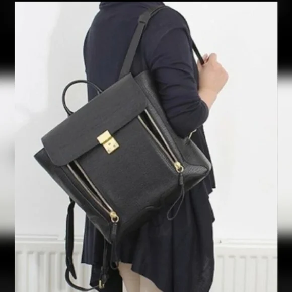 3.1 Phillip Lim Pashli Genuine Black Genuine Leather Backpack Bag