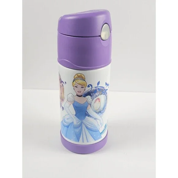 Kid's Thermos FUNtainer Steel Bottle Disney Cinderella Belle Little Mermaid