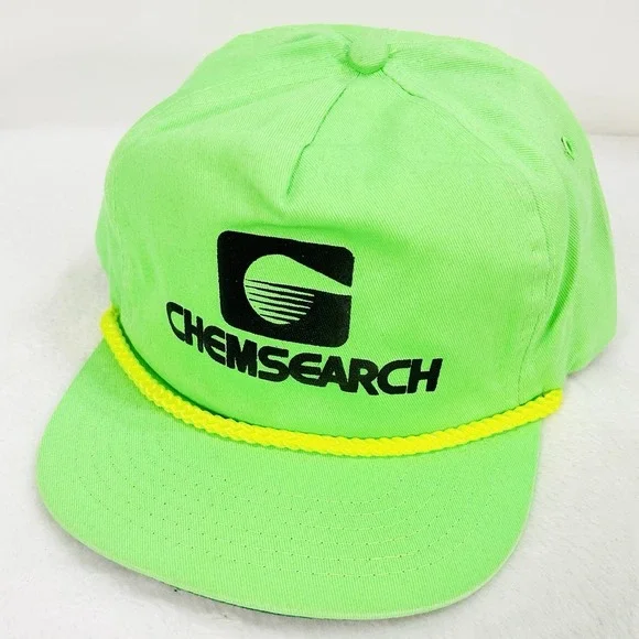 Chemsearch Vintage‎ Trucker Rope Hat Cap Adjustable Strapback Green Outdoors