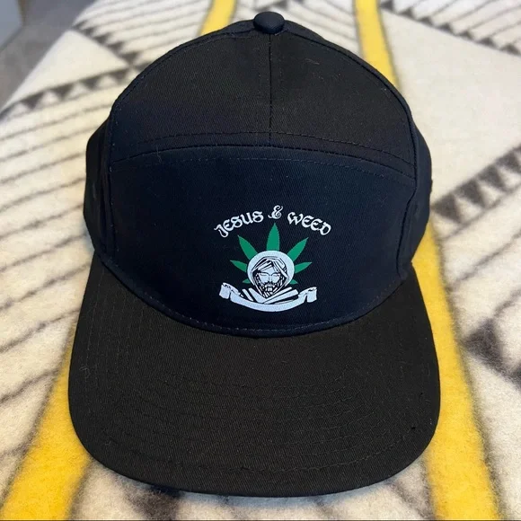 Jesus and weed 5-panel Hat