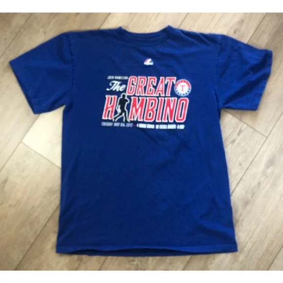 Texas Rangers MLB Baseball Kids Youth‎ Josh Hamilton The Great Hambino T-Shirt
