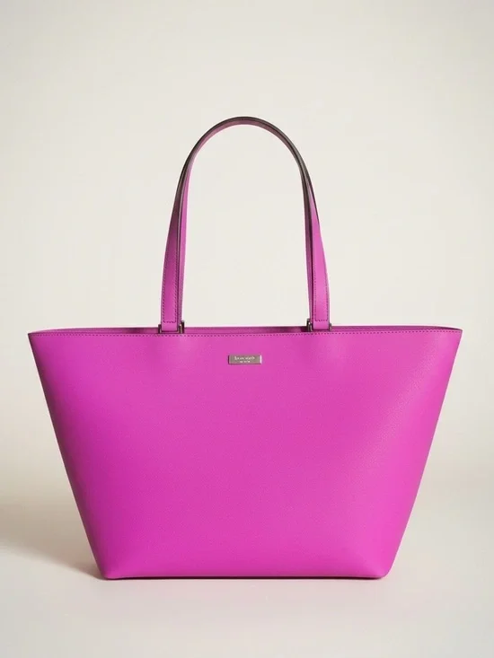 ✨ Kate Spade Hot Pink Saffiano Leather Tote Shoulder Bag EUC Barbiecore