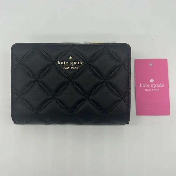 Kate Spade Natalia Medium Compact Bifold Wallet Black