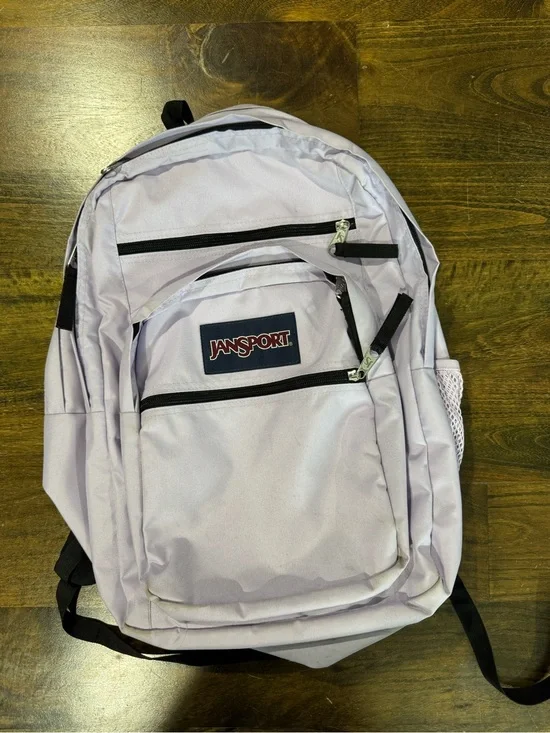 Jansport Big Laptop Backpack- Lavender with Black Accents
