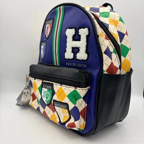 Harry Potter Hogwarts Patch Mini Backpack - Argyle Print