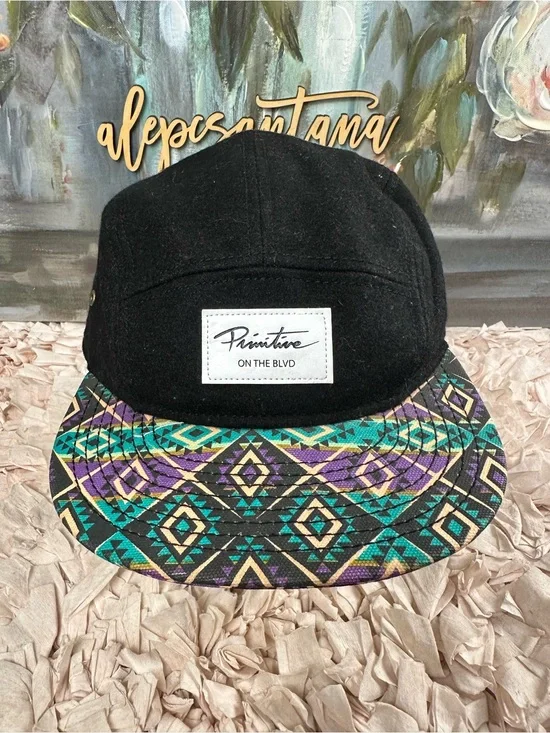 Primitive x New Era 2013 Strapback Hat | Rare On The Blvd Aztec Brim Streetwear
