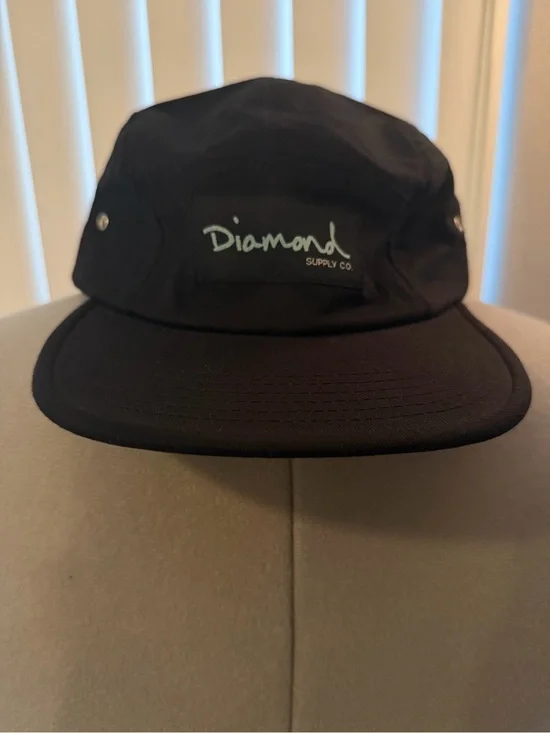 Diamond Supply Co. Black 5-Panel Camper Cap