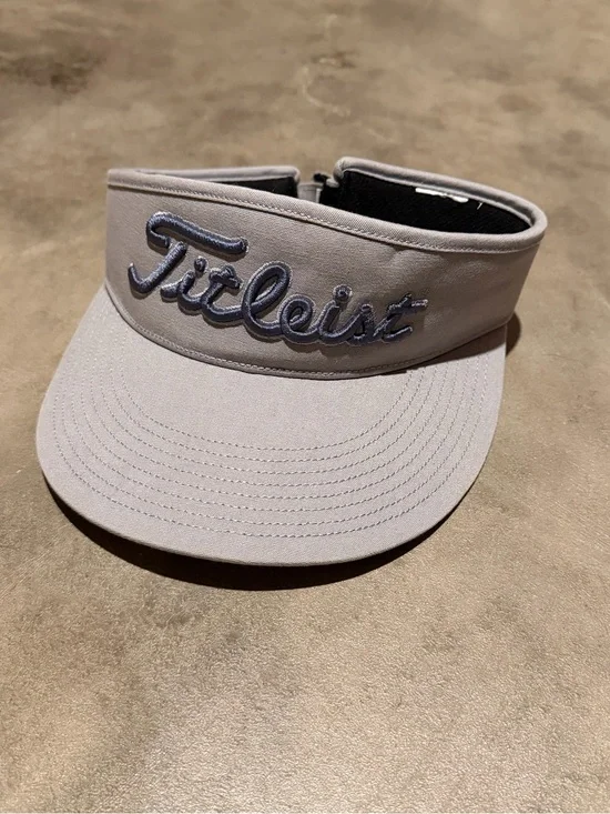 Titleist Light Gray Golf Visor with Navy Embroidered Logo