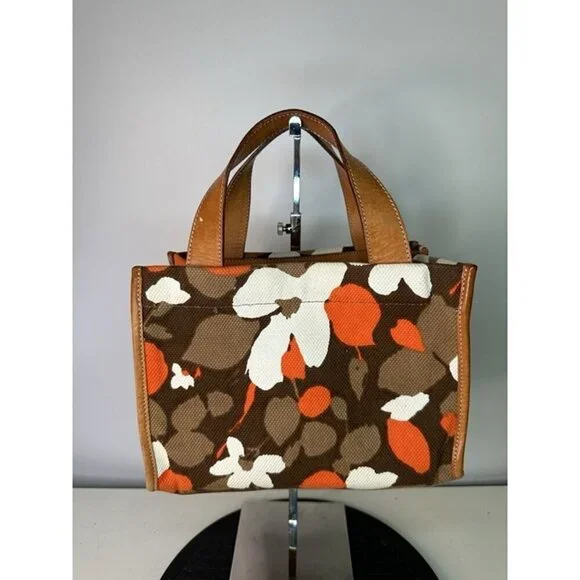 Kate Spade Floral Handbag Orange/Brown/Beige