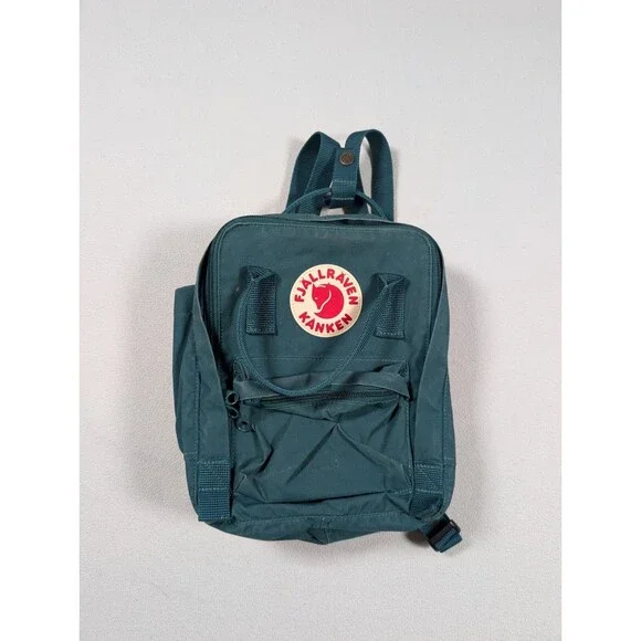 Fjallraven Backpack Kanken Mini Frost Green Laptop Sleeve Adjustable Shoulder
