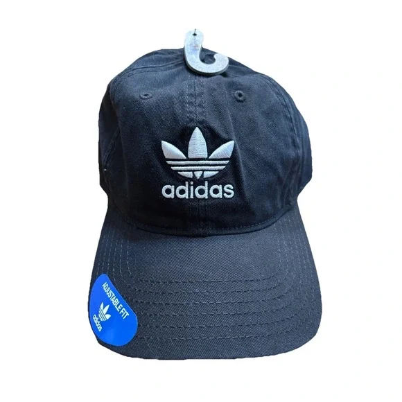 Adidas Originals Strapback Relaxed Adjustable Cap Black Hat OSFA‎ NEW