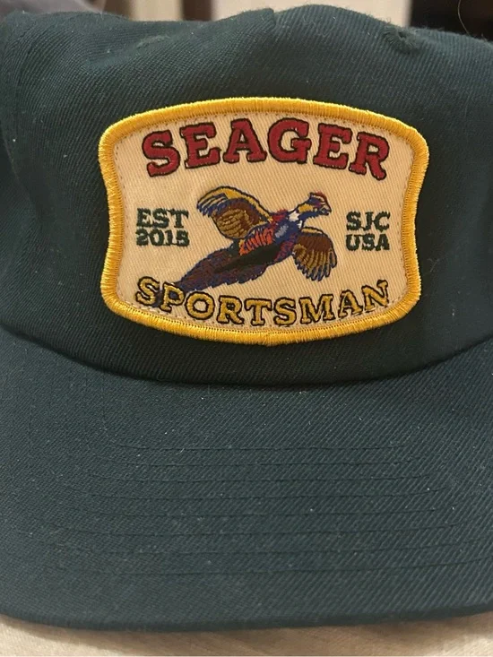 Seager Sportsman Men's Dark Green Patch Cap