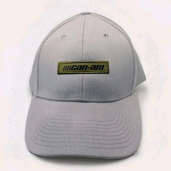 Can Am BRP Logo Khaki Baseball Hat Off Road ATV Motorsports Fitted Size Snapback