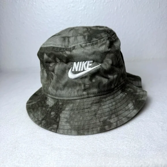Nike Apex Tie Dye Bucket Hat Khaki Green Adults Size Small FB5386 325 Beach
