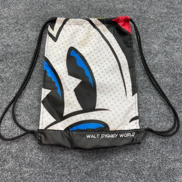 Disney Drawstring Backpack Unisex OS Multicolor Donald Daisy Duck Park Bag Sack