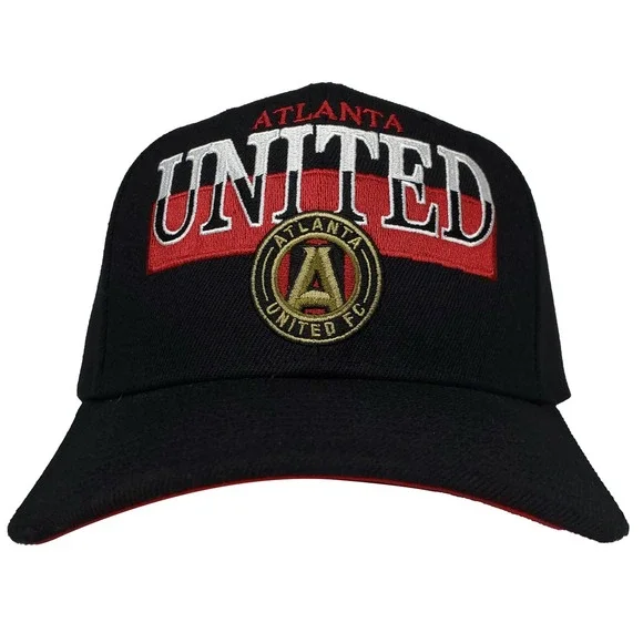 Atlanta United FC Mitchell & Ness MLS Pro Fit Snapback Hat Cap 3D Logo Black New