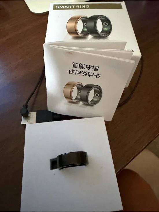 Black Smart Activity Ring with Notifications