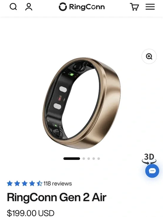 Gen 2 Air Smart Ring - Gold