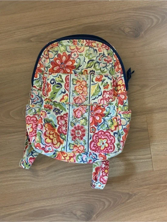 Colorful Quilted Floral Mini Backpack
