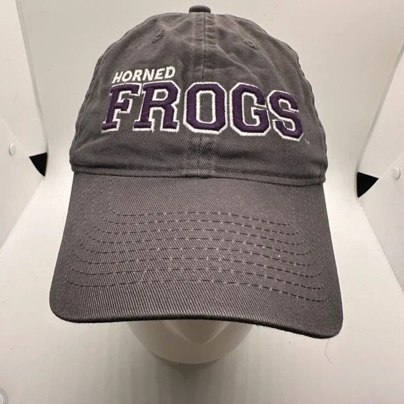 TCU‎ Horned Frogs Baseball Cap Hat Embroidered Purple Logo Adjustable Legacy