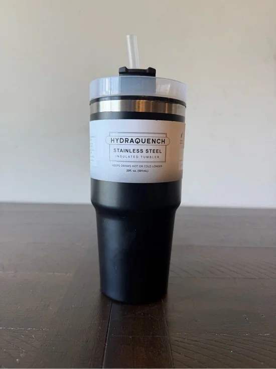 Hydraquench Stainless Steel Insulated Black Tumbler 20oz.