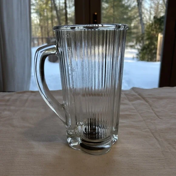 Vtg Waring Blender Glass Ribbed 4-Leaf Clover Jar Pitcher  40oz / 5 Cups Blade