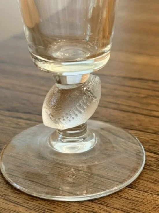 Set of 4 Football Stem Pilsner Beer Glasses