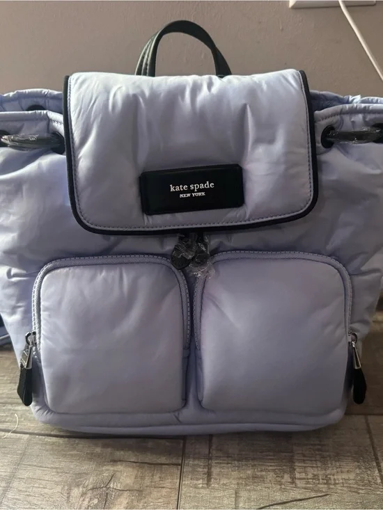 kate spade Lavender Quilted Backpack with Dual Front Pockets