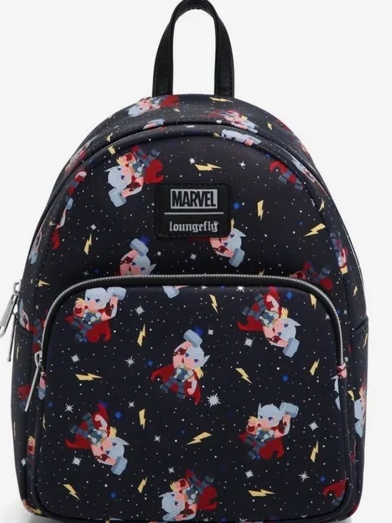 Loungefly Black Marvel Thor Mini Backpack
