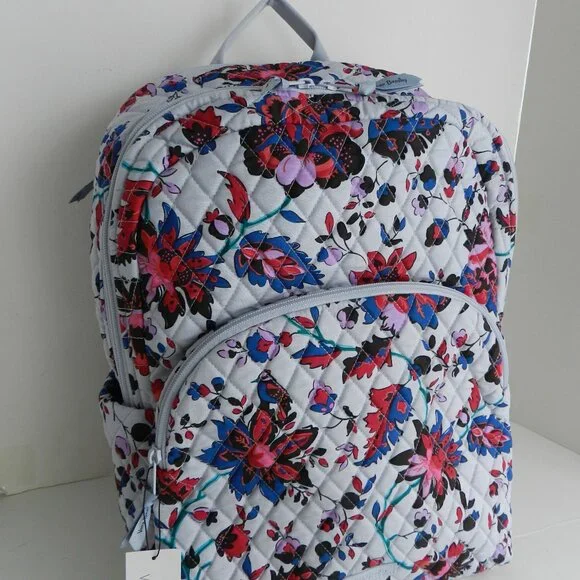 Vera Bradley Essential LARGE Backpack Laptop Backpack in Vineyard Floral